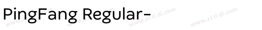 PingFang Regular字体转换